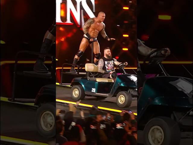 What an entrance from Kevin Owens and Randy Orton  #WrestleMania