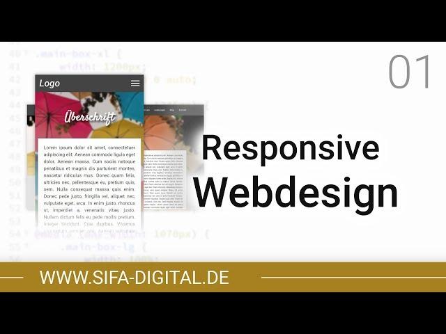 Responsive Webdesign: Tutorial für Anfänger! #01 (4K) | SIFA Digital