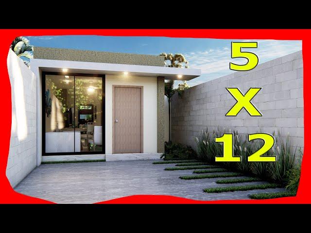 House of 5x12 ONE Floor 2 BEDROOMS Facades of Modern Houses