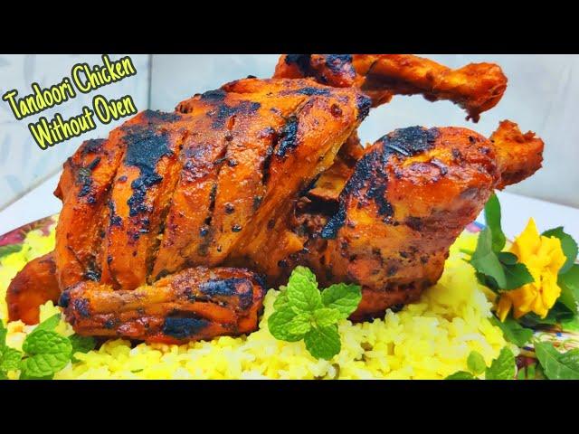 Tandoori Chicken Without Oven | Whole Chicken Tandoori With Ghee Rice | Tandoori Chicken