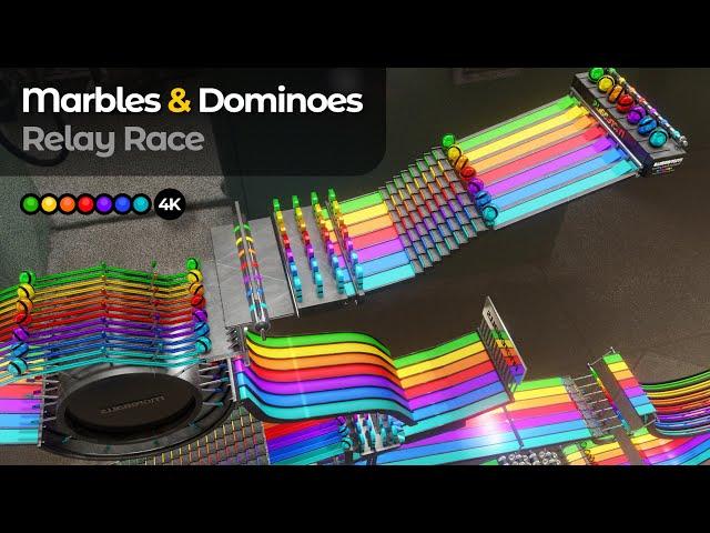 Marbles and Dominoes Huge Relay Race