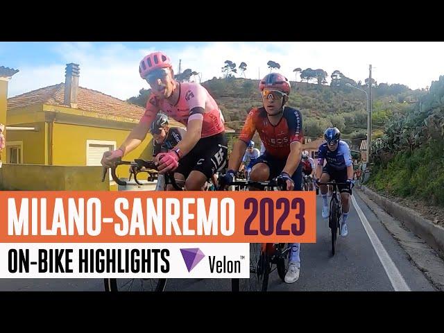 Rapid peloton action | Milano-Sanremo 2023 On-Bike Highlights