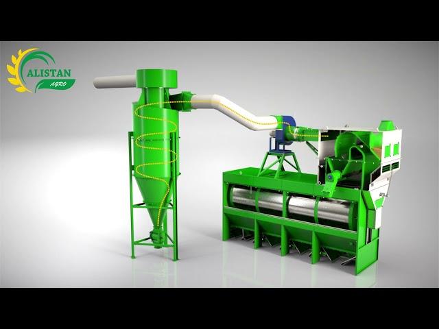 How a rotary drum separator RBS works. Grain cleaner principle of operation and features