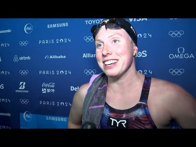 INTERVIEW: Lilly King reacts to near miss in 100-meter breaststroke