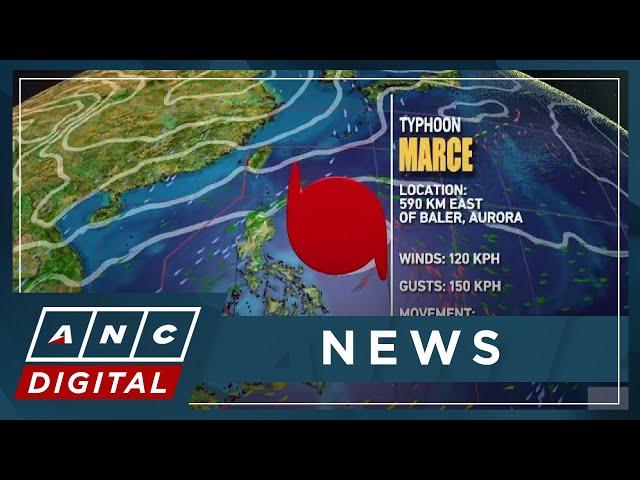 'Marce' intensifies into a typhoon; Wind Signal No. 4 may be raised in some areas | ANC