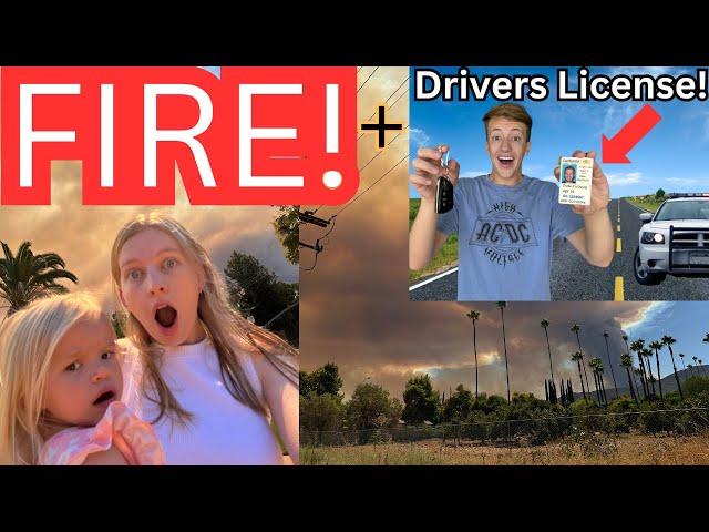 David Gets His Driver's License + CRAZY Fire!