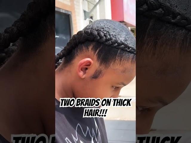 Two Braids on Thick Hair #frenchbraids #twobraids