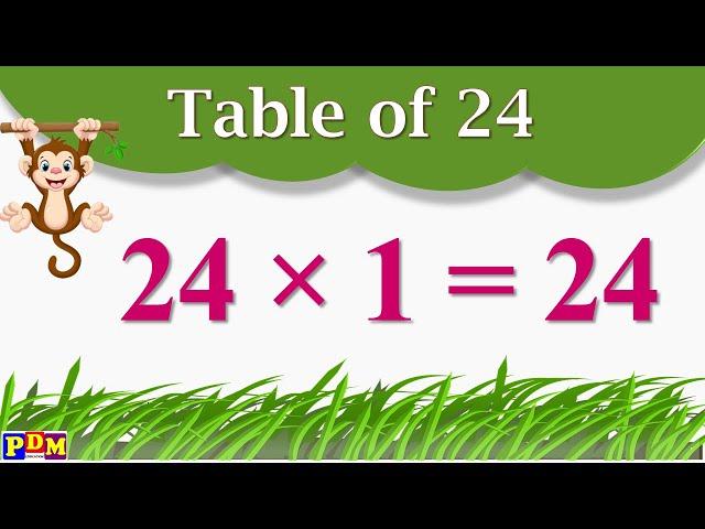 Table of 24 | Learn Multiplication Table of Twenty four | 24 Times Tables Practice | 24 ka table,