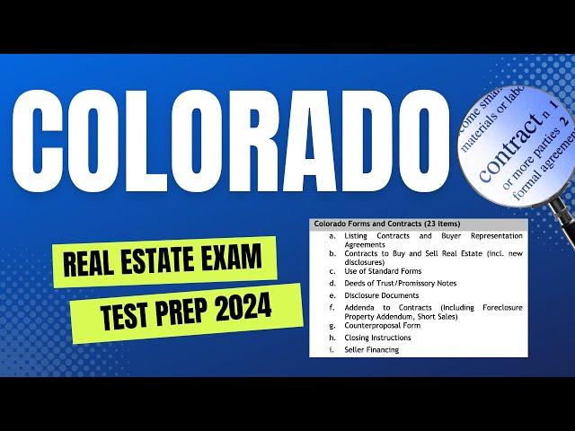 2024 Colorado Real Estate Exam Prep: Ultimate Study Guide