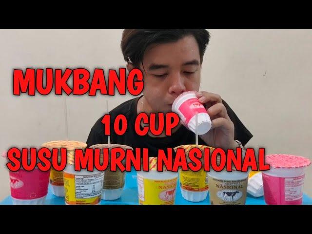 MUKBANG MINUMAN SUSU MURNI NASIONAL 10 CUP 4 RASA | MUKBANG DRINK | MUKBANG MILK