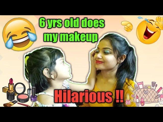 MY LITTLE COUSIN SISTER DOES MY MAKEUP || A funny and entertaining video ||
