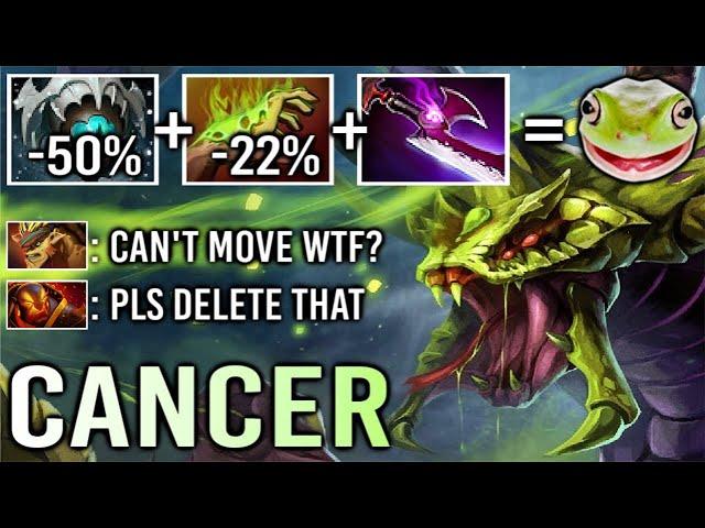 Most CANCER Hero Mid is Back! -100% Slow Skadi + Edge Venomancer vs Bristle Most Hated Hero Dota 2