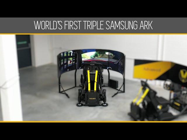 Vesaro | World's First 180 Degree Samsung Ark Sim Racing Setup