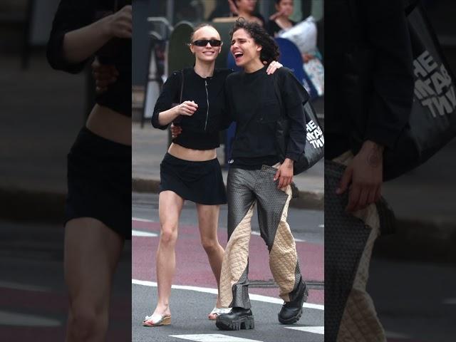 Lily-Rose Depp and Girlfriend 070 Shake Can't Keep Their Hands To Themselves, Recently In N.Y City.