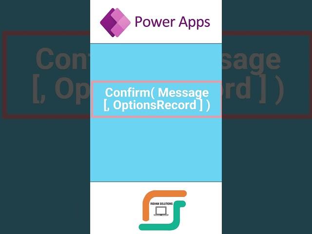 Confirm in Power apps  #powerapps  #tutorial  #microsoftpowerapps