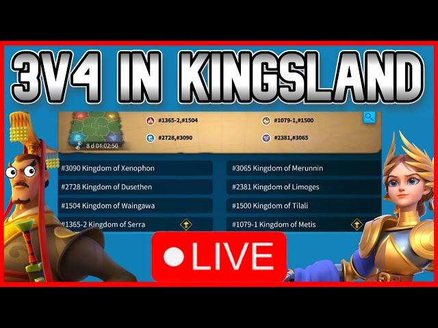 FIGHTING 3v4 IN KINGSLAND 1079LIVE!| Rise of Kingdoms