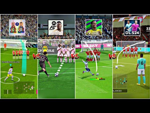 EA FC MOBILE 24  VLF  eFOOTBALL MOBILE  DLS 24  TOTAL FOOTBALL  FTS 15 • FREE KICK COMPARISON 