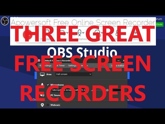 The Best 3 FREE Screen Recorders