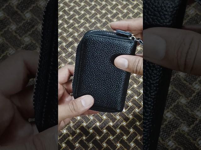 Unboxing Kraptick Double Zipper 11 Slots Horizontal RFID Leather Wallet #unboxing #viralvideo #trend