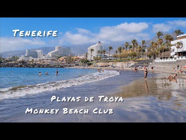  Tenerife Beach. Monkey Beach Club. Playas de Troya. Spain. 4K