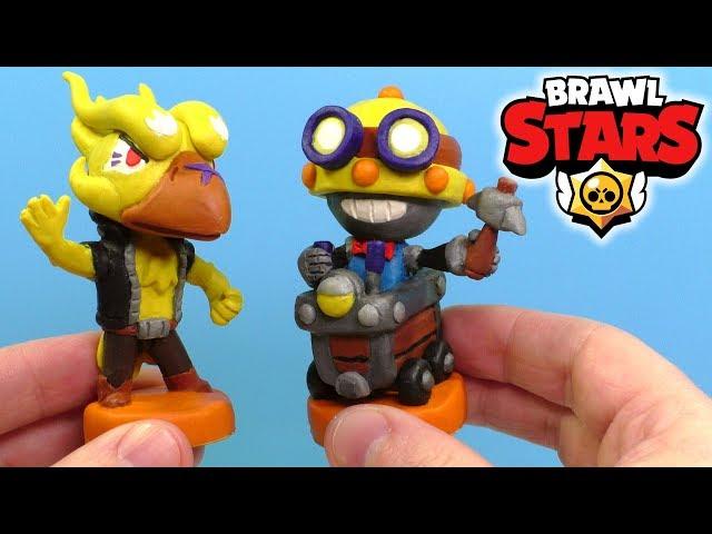 Making BRAWL STARS - Carl and Phoenix Crow from Clay | TUTORIAL