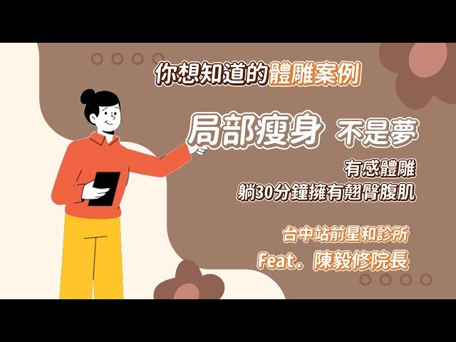 「局部瘦身」不是夢？有感體雕，躺30分鐘擁有翹臀腹肌！feat.陳毅修院長 ▍星采星和醫美