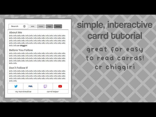 simple easy to read carrd  cr chiggiri (NON PRO)