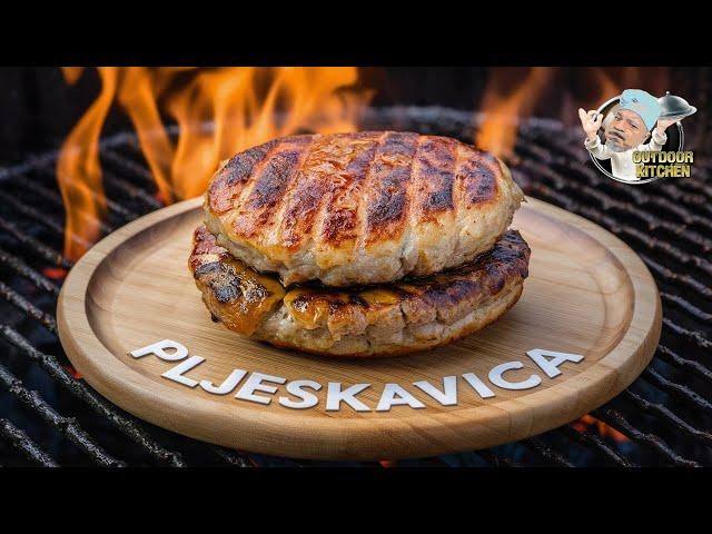 Stuffed Pljeskavica from the Grill | Authentic Balkan Recipe