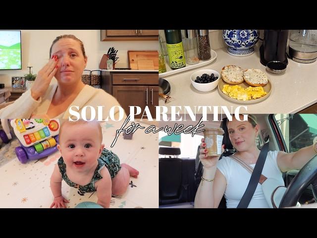 A WEEK OF SOLO PARENTING | this is really hard...what I eat in a day, postpartum health & struggles