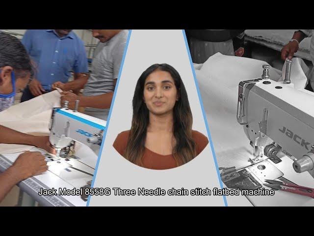 Jack 8558G Chain stitch machine Demo voice over AI