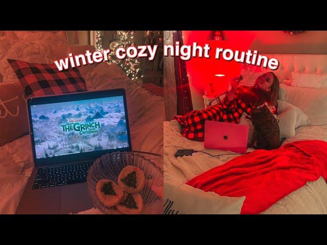 cozy winter holiday/ christmas night routine 2020! my winter night routine