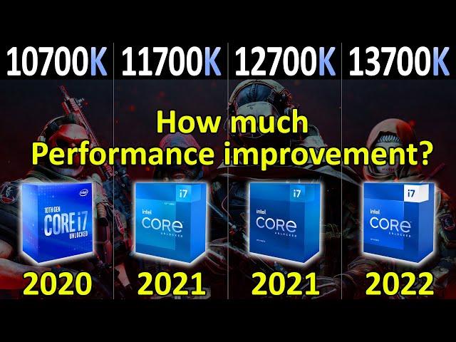 intel i7-10700K vs 11700K vs 12700K vs 13700K - How much performance improvement?