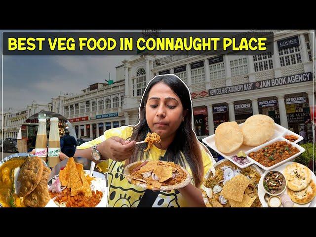 Best Veg Street Food in Connaught Place | Chole Bhature,Rajma Chawal & more | Delhi Food Series Ep-1