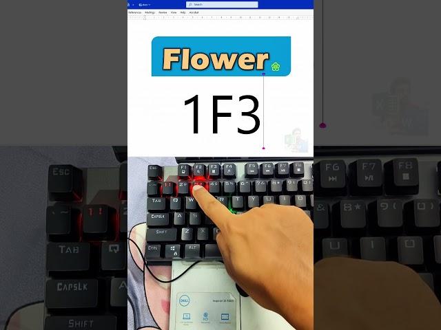 Just a Shortcut... and Boom! A Flower in Word?  Yes, It Works! #keyboard #office #word #tricks #tip