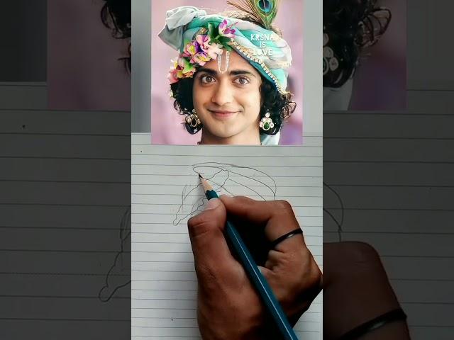 Krishna drawing very easy steps (@kalakritikibaatRamanArt ) #shorts #art #krishna #viral