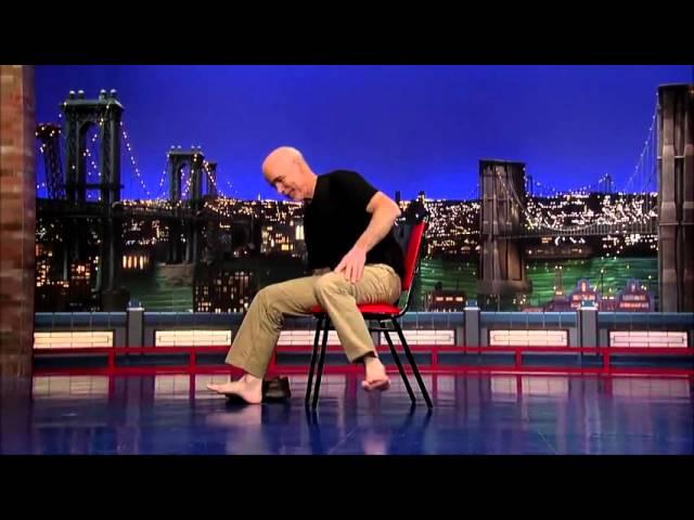 David Letterman Stupid Human Trick Man Traverses a Chair