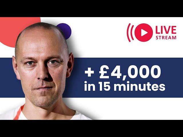 TraderTom Live Trading EU Session: + £4,000 in 15 minutes.