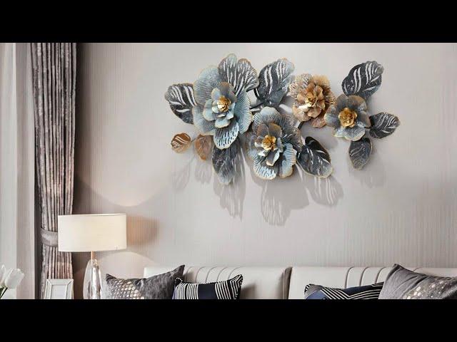 Golden Gradient Metal Flower Wall Art Decor - YF Decor