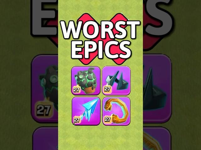 RANKING the WORST EPIC Hero Equipment after DARK CROWN Release #clashofclans
