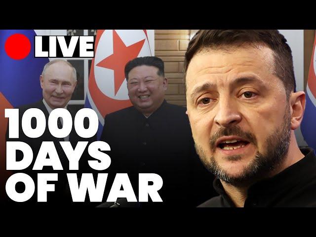 LIVE: Volodymyr Zelensky's speech 1000 days after Putin's invasion