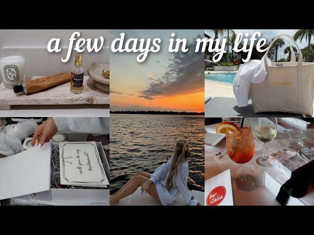 a few days vlog: work day, building my bridesmaid proposal boxes, prepping for the work week + more!