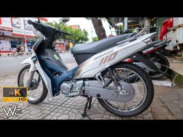 Yamaha Sirius 110 Xăng Cơ 2024 | Căm Đùm Trắng Vàng Xanh | Walkaround