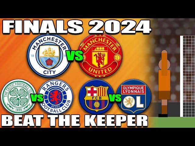  2024 FINALS  Beat The Keeper  FA Cup  Scottish Cup  Womens Champions League  8 Minute Match 