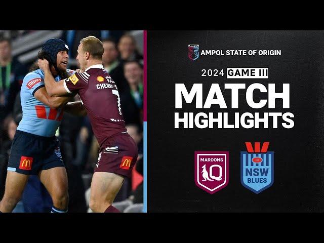 NRL 2024 | Maroons v Blues | Match Highlights