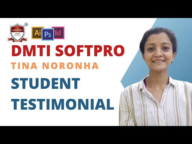 Student Testimonial-Tina Noronha-Graphic Designing, 3D Max & VRAY Course-Softpro Animation Academy