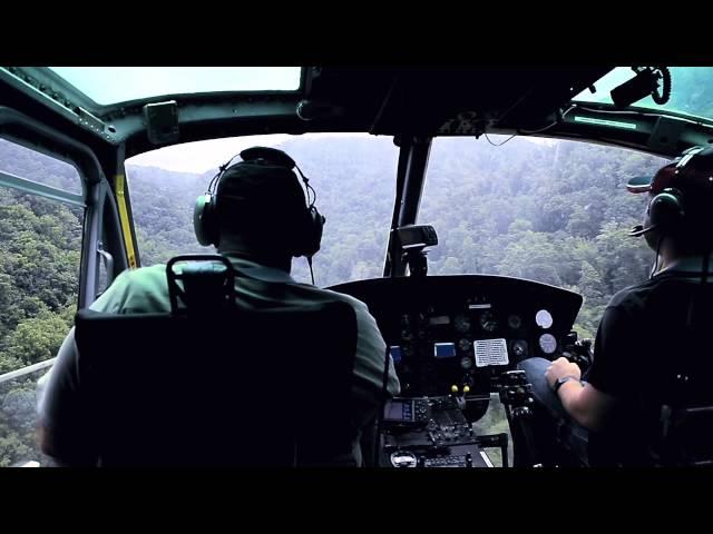 UH-1 Huey Helicopter Military Approach and Landing