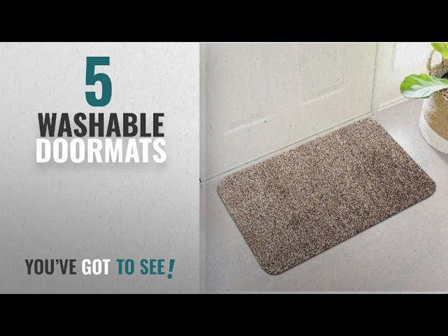 Top 10 Washable Doormats [2018 ]: Indoor Super Absorbs Mud Doormat Latex Backing Non Slip Door Mat