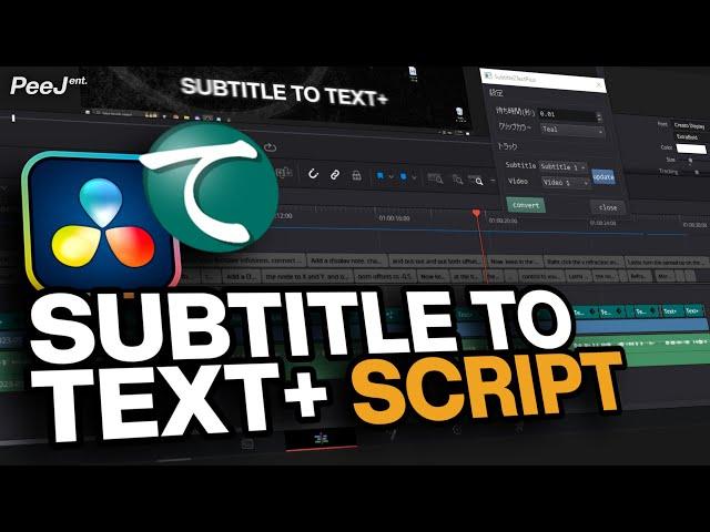 DaVinci Resolve | Auto Subtitle to Text+ Script Video