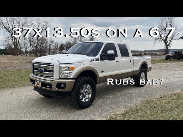 Fitting 37x13.50 tires on my superduty