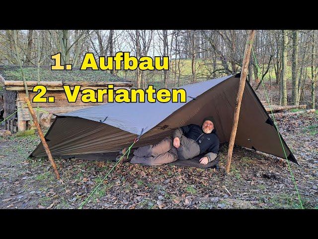 Tarp construction | All-weather variants with integrated groundsheet #tarps #ddhammocks #shelter